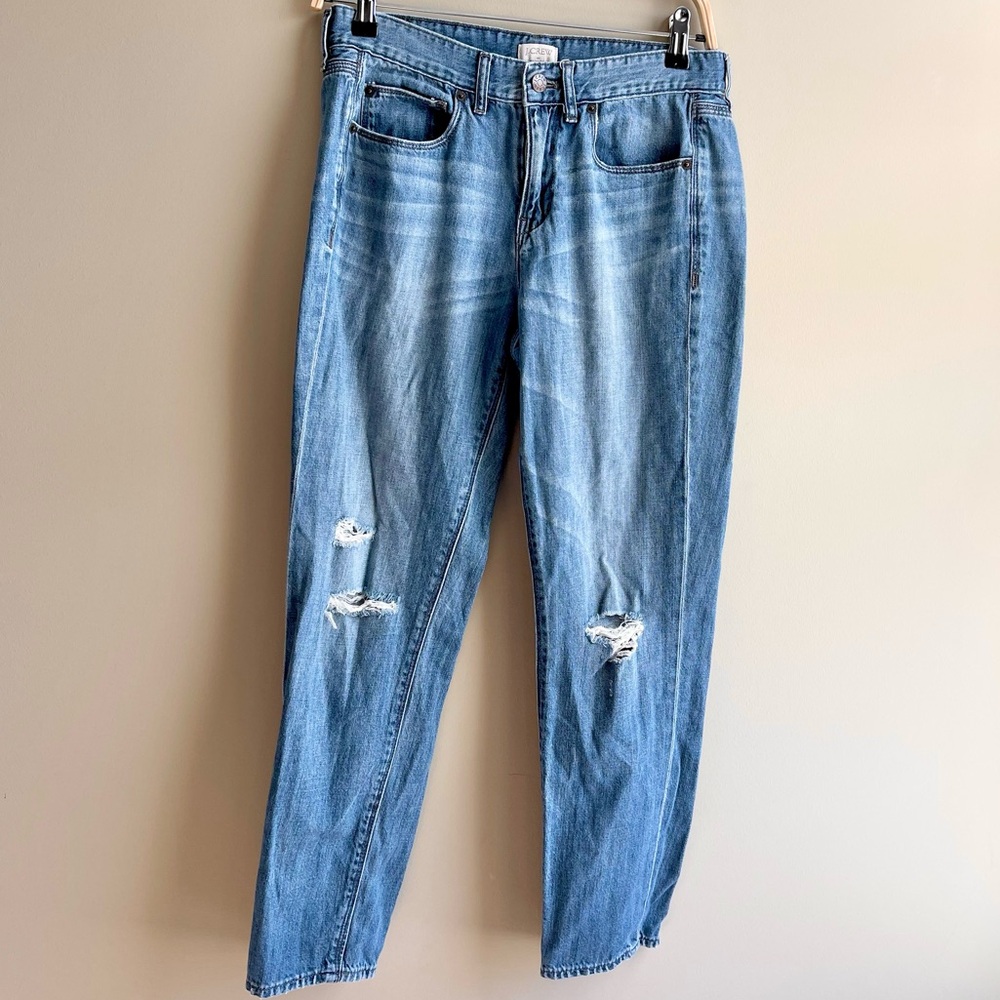 J.Crew 100% Cotton Distressed Blue Jeans